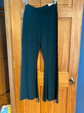 aerie Wide-Leg Ponte Pants in Deep Green size XL